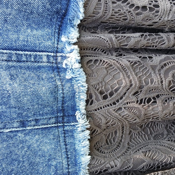 Denim Vest with Lace Dress Size XL - Picture 15 of 16